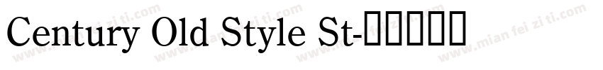 Century Old Style St字体转换
